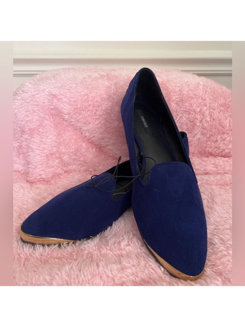 Forever 21 Women’s Blue Suede Loafers